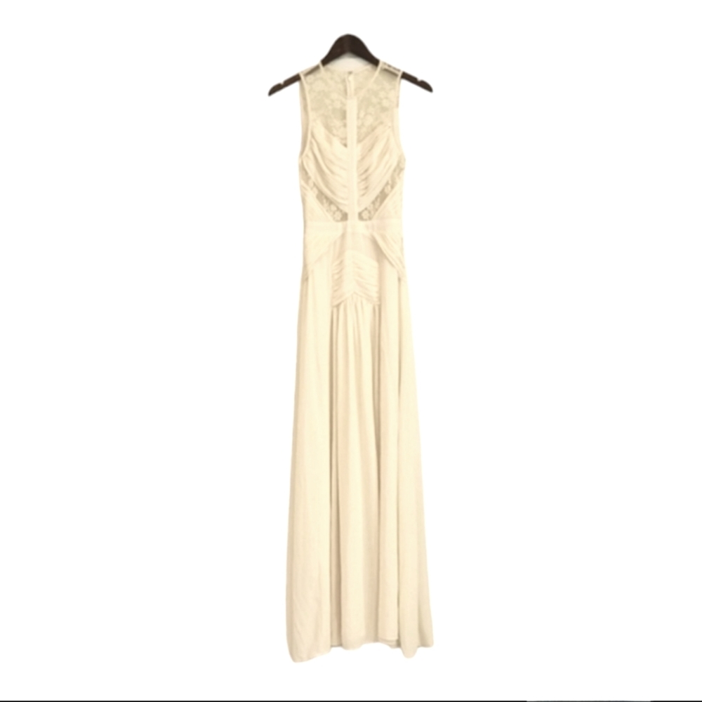Jarlo‎ Ivory Sleeveless Wedding Dress Size 6 Tall